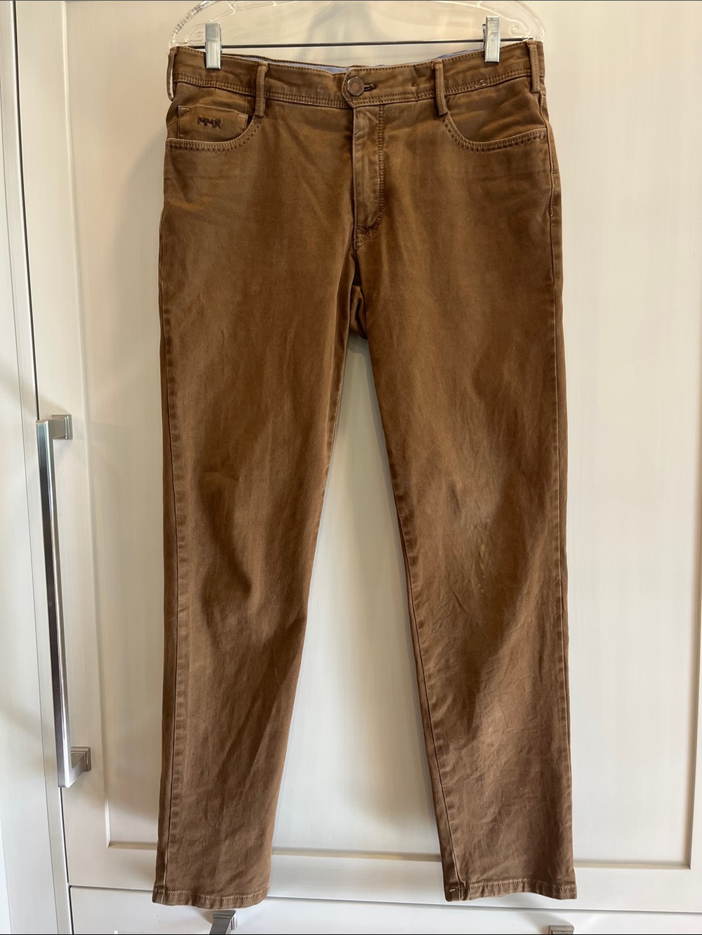 MMX Brown Slim Straight Casual Pant